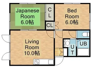 レジデンス・モンローゼB棟【201号室】の間取り