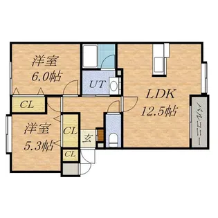 クリスタルリバー壱番館【202号室】の間取り
