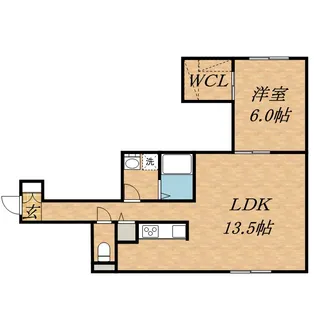BLANC(ブラン)本町【106号室】の間取り