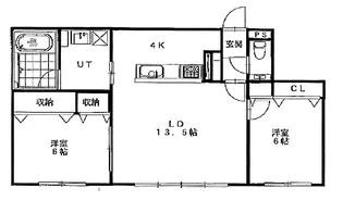 フェリース豊平【1階】の間取り