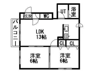 グランメール希望パルク【3階】の間取り
