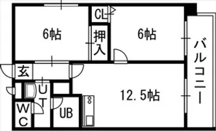 OMレジデンス札幌篠路【00801号室】の間取り