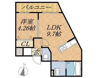 ヴェネーノ円山【00305号室】の間取り