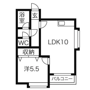 パレスイースト【203号室】の間取り
