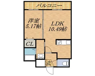 コローレ知事公館前【3階】の間取り