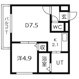 フリーデン【202号室】の間取り