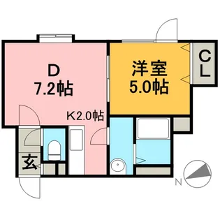 ウィングS&A【203号室】の間取り