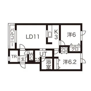 ローベン屯田【3階】の間取り