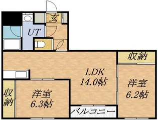 ファーストステージN16【403号室】の間取り