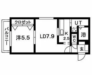 プレイオーネ北13条【3階】の間取り