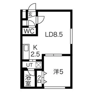 ラフィネ麻生【101号室】の間取り