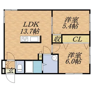 THE RESIDENCE【4階】の間取り