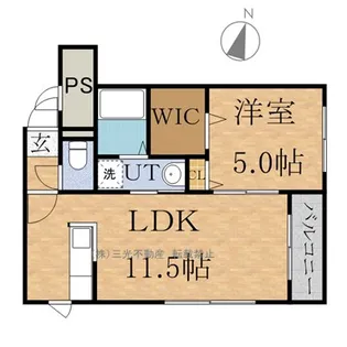 レジーナ南4条【3階】の間取り