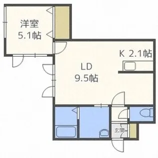 DIECI南あいの里【1階】の間取り