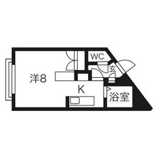 アルファアパル大倉【201号室】の間取り