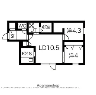 Progress東区役所前【3階】の間取り