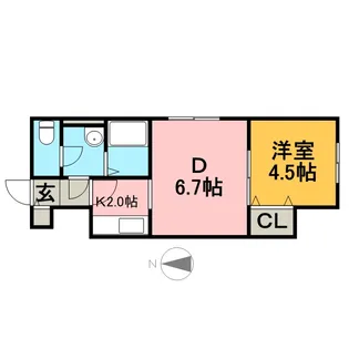 アビタアンデス【3階】の間取り