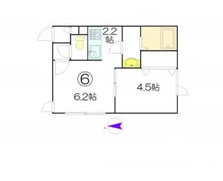 ピースハーモニー北38条【106号室】の間取り
