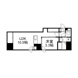 ビッグタワー大通公園【6階】の間取り