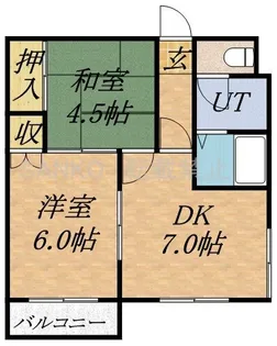 ソシアルコートN25【202号室】の間取り