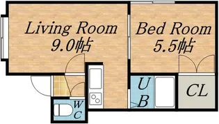 クリスタル参番館【106号室】の間取り