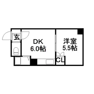 サニープレイス北21東12【306号室】の間取り