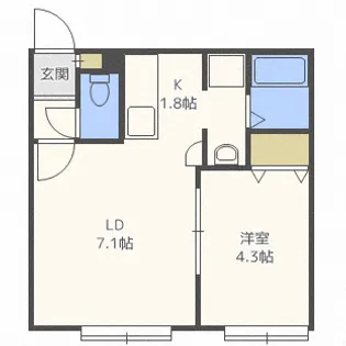 グランシティ本町【2階】の間取り