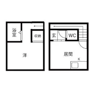 クルーズハウス麻生中央Ⅱ【102号室】の間取り