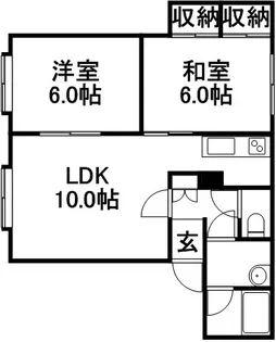 マンション織田【102号室】の間取り
