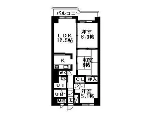 ビラ・サンライト第1【0606号室】の間取り