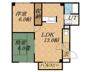 ルミナス26【0102号室】の間取り