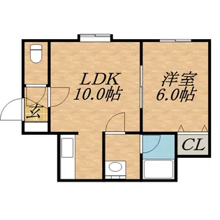 GALERIE COURT【0206号室】の間取り