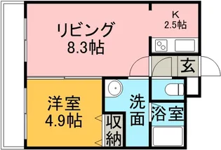 デュバール1【7階】の間取り