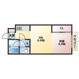 ルナハイツ札幌【208号室】の間取り