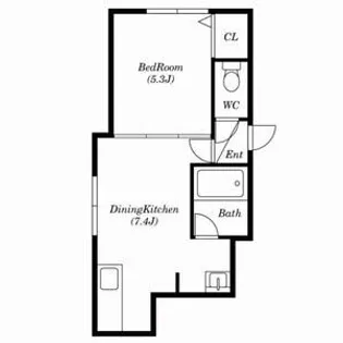 東苗穂MS入山【105号室号室】の間取り