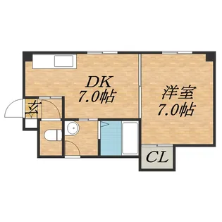 パレスOZ【0101号室】の間取り