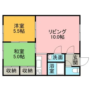 エルムハイツSAKUMA【102号室】の間取り