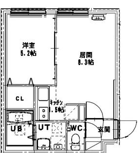 MOCO BLACK【3階】の間取り