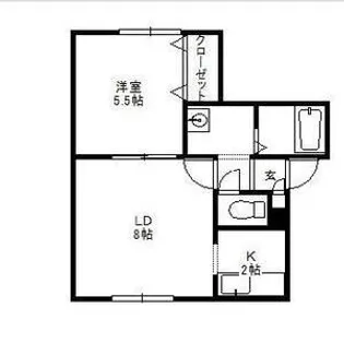 パインテール【203号室】の間取り