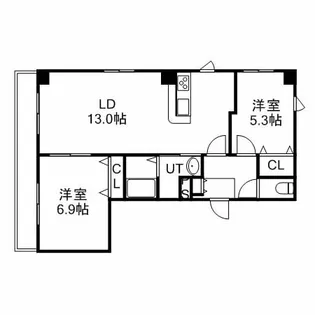 HILLS GARDEN 東札幌【7階】の間取り