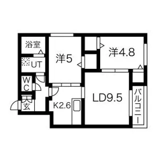 アヴェンタドール学園前【4階】の間取り