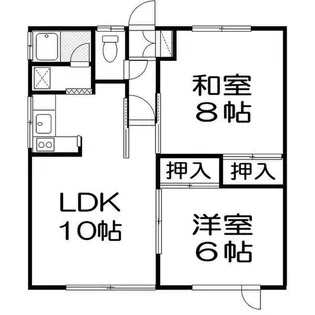 コーポ秀和【2階】の間取り