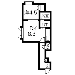 アルティス環状通Ⅲ【105号室】の間取り