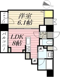 ラ・クラッセ札幌大通ウエスト【9階】の間取り