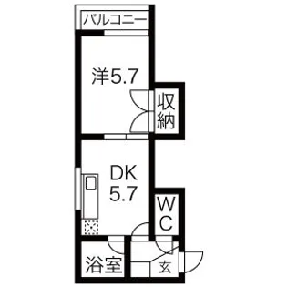 レジデンス東豊【4階】の間取り