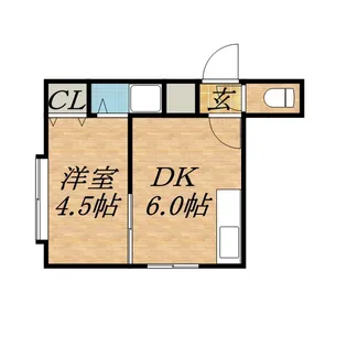 オプス北15東10【201号室】の間取り