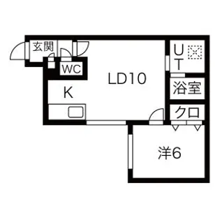 クラリス豊平Ⅲ【303号室】の間取り