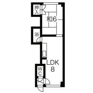 レジデンス伏古【102号室】の間取り