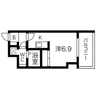 アストリア北大前【504号室】の間取り