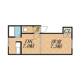 LA VALLEE NOUVELLE(ラ・ヴァレヌーベル)【103号室号室】の間取り